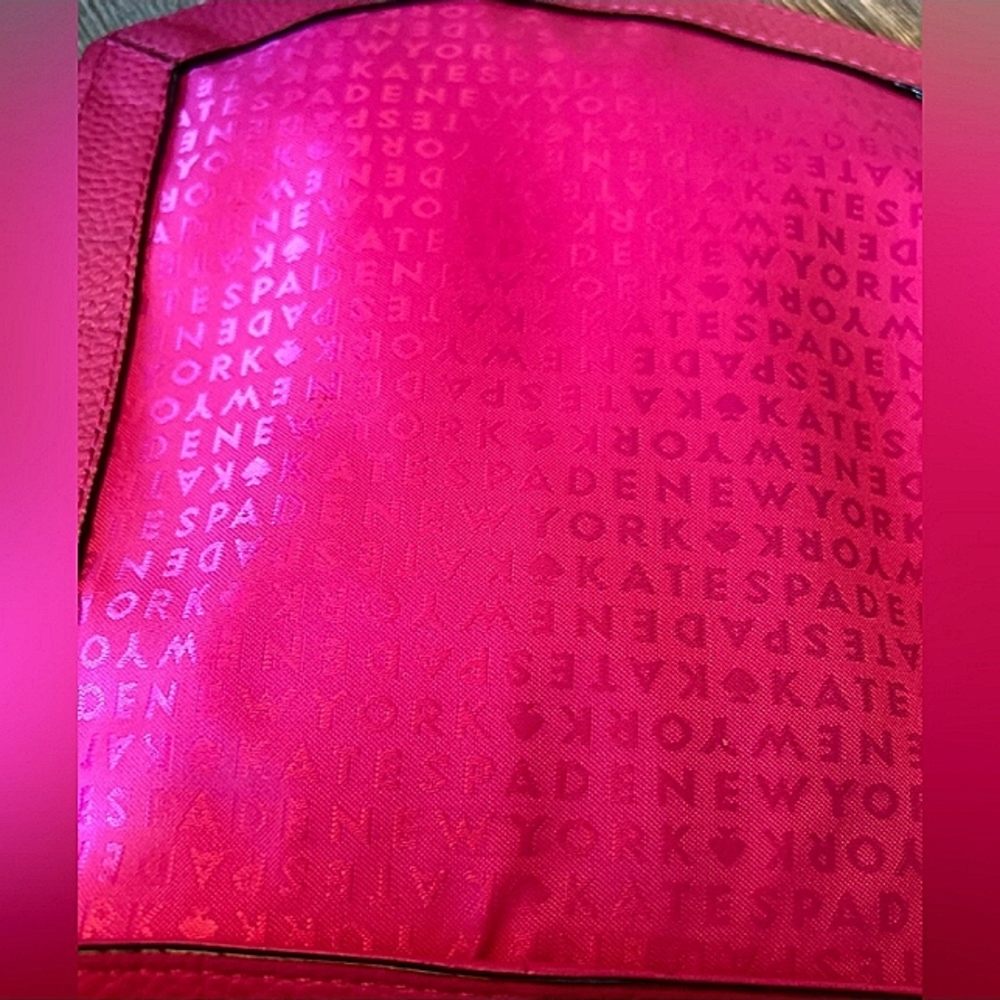 🎀BUNDLE HOLD 🎀KATE SPADE ♠️ HOT PINK  PEBBLED LEATHER BACKPACK EUC - Picture 9 of 9